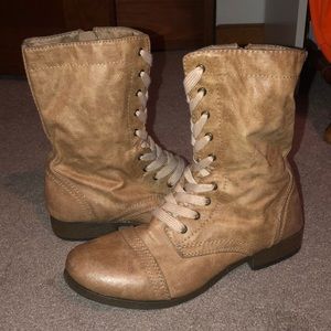 Cute nude/tan combat boots